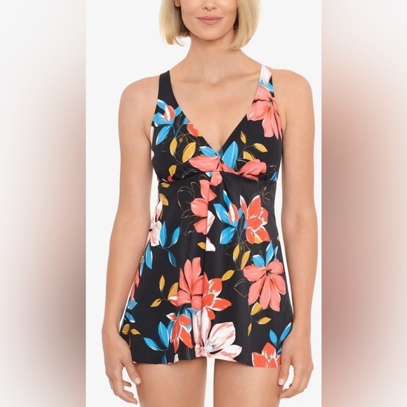 Swim Solutions Swim Dress Size 12 - Picture 1 of 8